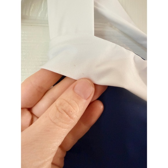 Lauren Ralph Lauren Bel Air One Piece Swimsuit Sapphire Blue White Halter Size 4 - Picture 3 of 6